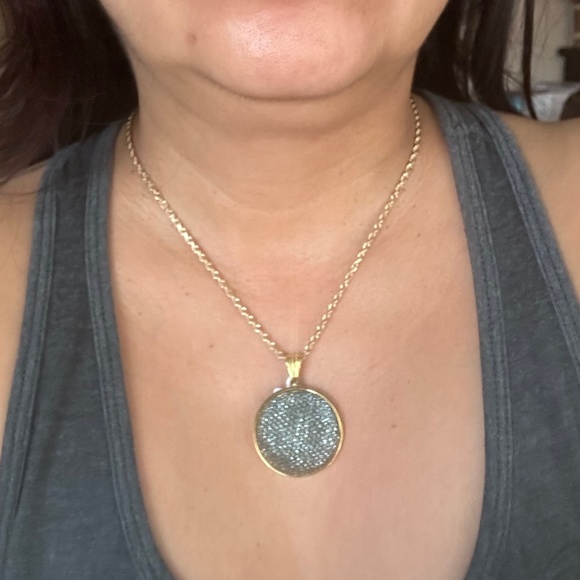 Cluster Stone Pendant, Stainless Steal - Picture 2 of 6